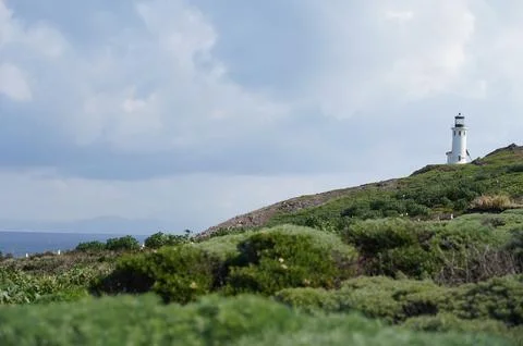 Low Angle of Light Tower on Anacapa Island Stock Photos