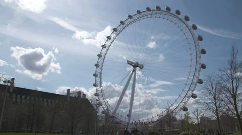 Low angle looking up at the London Eye Stock-Footage 62420581