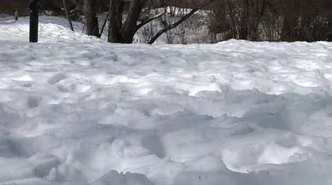 Low angle MAN SKIING Vidéo 40340435