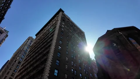 Low Angle Manhattan Driving Perspective Stock Footage 318742297