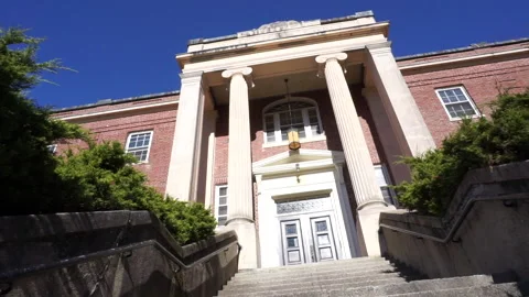 LOW ANGLE MASONIC TEMPLE Stock Footage 194022978
