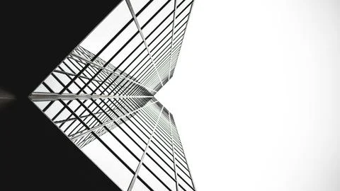 Low Angle Mirror Glass Building Stock Photos