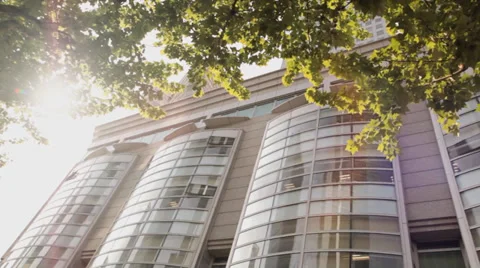 Low Angle of a Modern Building in Shanghai Stock Footage 38704572