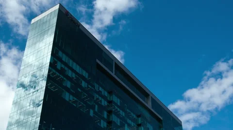 Low angle motion timelapse of the Pacific Rubiales Energy Tower Stock Footage 41895364