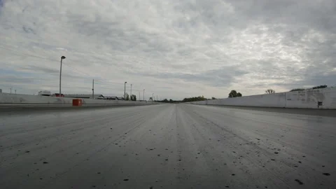 Low angle moving POV on race track Stock Footage 231349279