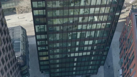 Low angle Overheard view of Buckingham Green during winter, 4K Stock Footage 175207015