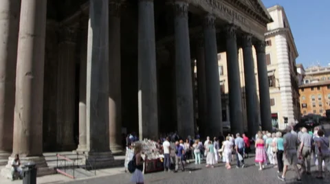 Low angle on the Pantheon Stock Footage 40012690