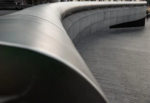 This low-angle perspective emphasizes the architectural leading lines, draw.. Stock Photos