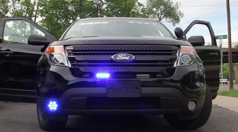 Low Angle Police Lights Video stock 39482355