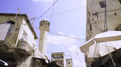 Low angle for a poor street Stock Footage 52968679