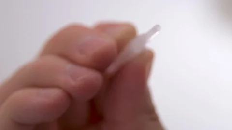 Low Angle POV Shot of Administering Eye Drops Stock Footage 118964867