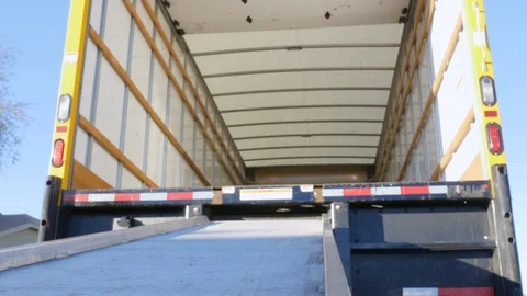 Low Angle of a Ramp and Moving Truck in 4k Stock Footage 89297027