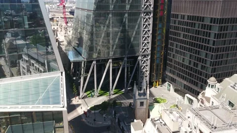 Low Angle Recording of Skyscrapers in Central London, Daytime, 4K/25F Stock Footage 171578282