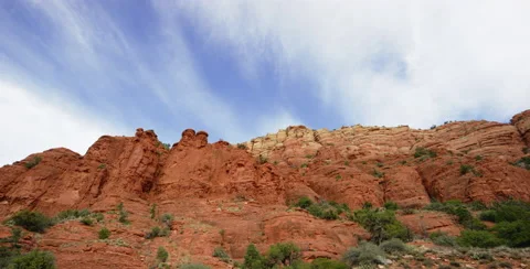 Low angle Red Rock Canyon Stock Footage 63995304