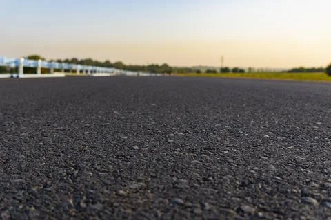 Low Angle Road Perspective at Sunset Stock Photos