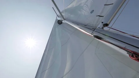 Low Angle Of Sail Stock Footage 124597352