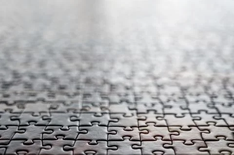 Low angle selective focus puzzle Foto stock