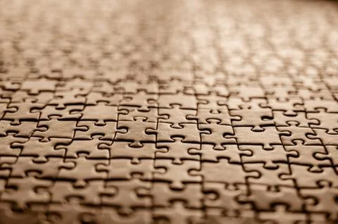 Low angle selective focus puzzle Foto stock