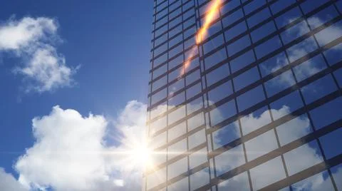 Low Angle shot of 3D Skyscraper イラスト素材