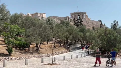 Low Angle shot of the Acropolis, Athens, Greece 動画素材 201380585