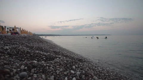 Low angle shot, Antalya beach, Turkey Stock Footage 158119083