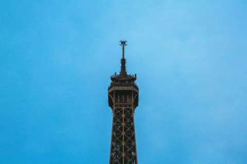 Low angle shot of the beautiful Eiffel Tower in Paris, France Stock Photos