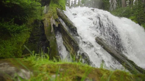 Low angle shot of beautiful waterfall Stock Footage 59130950