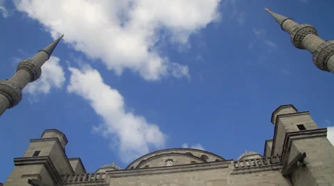 Low angle shot of Blue Misque Stock Footage 39253187