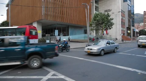 Low Angle Shot of Bogota's Chamber of Commerce Stock Footage 42268112