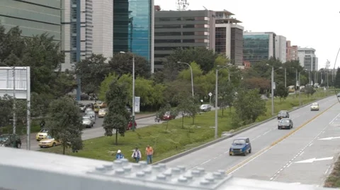 Low Angle Shot of Bogota's Chamber of Commerce Stock Footage 42268333