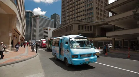 Low Angle Shot of Bogota's International Center Stock Footage 42267692