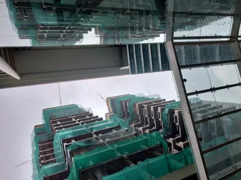 Low angle shot Building Construction Parel Mumbai Stock Photos