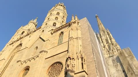 Low angle shot of cathedral Stock Footage 21429950