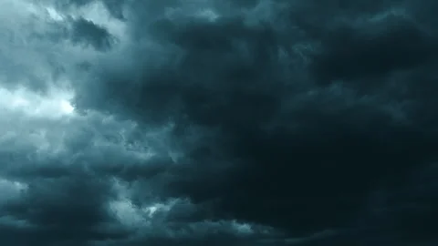 Low Angle Shot of Dark Storm Clouds Moving Fast Towards Camera Stock-Footage 333340674