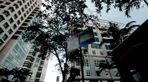 Low angle shot of downtown Ft. Lauderdale buildings Stock Footage 59735605