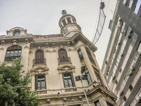 Low Angle Shot Eclectic Style Buildings Stock-Fotos