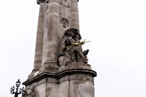 Low angle shot of the Esplanade des Invalides in Paris, France 写真素材