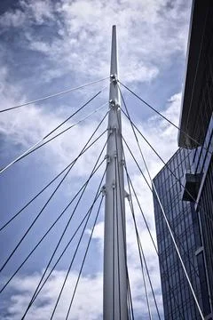 Low angle shot of the Esplanade Riel Footbridge Stock Photos