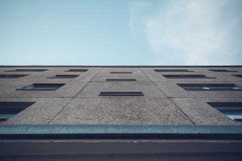 Low angle shot of the facade of a building Stock Photos
