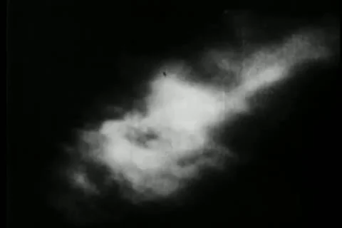 Low angle shot of lighting striking in sky at night Stock Footage 25195491