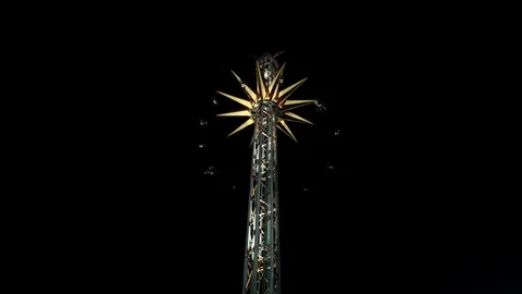 Low Angle Shot of Luna Park Star Stock Footage 117134047