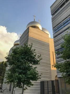 Low angle shot of a mosque building in Paris, France Photos