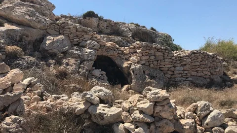 Low Angle Shot of Natural Cave in Cape Greco National Park Stock Footage 90984983