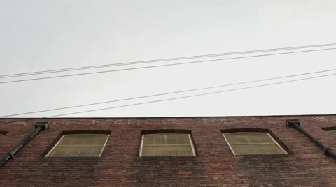 Low angle shot of old industrial storage warehouse 스톡 동영상 67204738