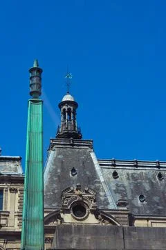 Low angle shot of Pavillon de Flore museum in Paris, France Stock Photos
