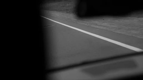 Low angle shot of road in driving car. Transportation concept, vehicle 스톡 동영상 105271562
