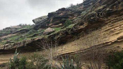 Low Angle Shot of a Rocky Mountain Landscape Video stock 102620821
