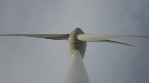 Low angle shot of rotating blades of a w... | Stock Video | Pond5