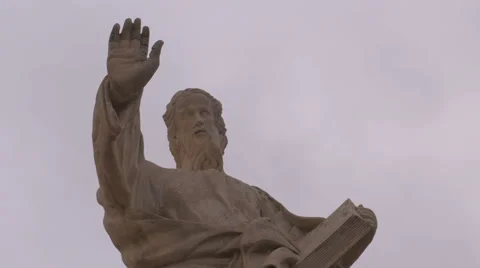Low angle shot of Saint Paul Statue Stock Footage 65320184