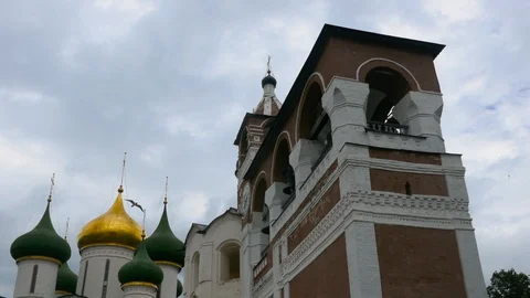 Low angle shot of Saviour Monastery of Saint Euthymius in Suzdal Russia Stock Footage 98381832